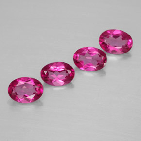 3.47 ct Red Mystic Topaz Stone, Natural Mystic Topaz in Oval Facet Shape for Sale
