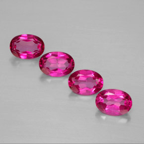 4.11 ct Red Mystic Topaz Stone, Natural Mystic Topaz in Oval Facet Shape for Sale