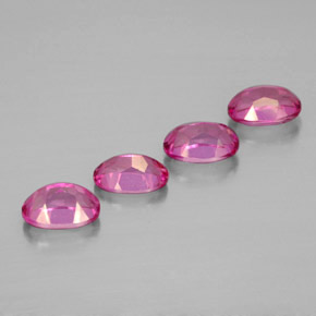 Mystic Topaz Gemstone in 7 x 5 mm (calibrated) Size for Sale, Mystic Topaz Stone in Orange Raspberry Color