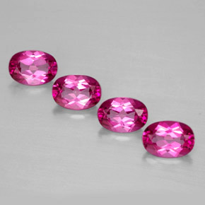 3.85 ct Red Mystic Topaz Stone, Natural Mystic Topaz in Oval Facet Shape for Sale