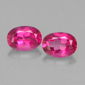 2.01 ct Red Mystic Topaz Gemstone, Mystic Topaz Gem in Oval Facet Shape for Sale.