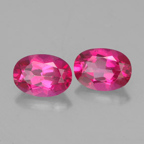 2.01 ct Red Mystic Topaz Stone, Natural Mystic Topaz in Oval Facet Shape for Sale
