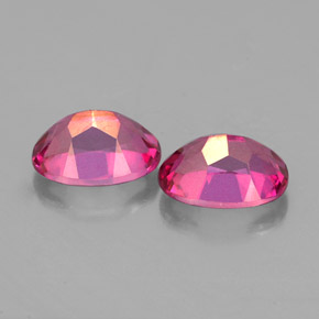 Mystic Topaz Gemstone in 7 x 5 mm (calibrated) Size for Sale, Mystic Topaz Stone in Orange Raspberry Color