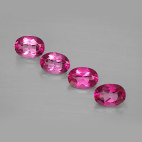 4.12 ct Red Mystic Topaz Stone, Natural Mystic Topaz in Oval Facet Shape for Sale