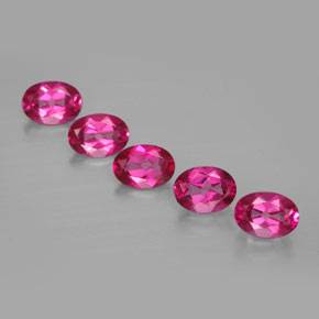 4.58 ct Red Mystic Topaz Gemstone, Mystic Topaz Gem in Oval Facet Shape for Sale.
