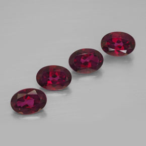 3.80 ct Red Mystic Topaz Gemstone, Mystic Topaz Gem in Oval Facet Shape for Sale.