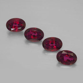 3.80 ct Red Mystic Topaz Stone, Natural Mystic Topaz in Oval Facet Shape for Sale