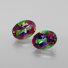 2.79 ct Multicolor Mystic Topaz Gemstone, Mystic Topaz Gem in Oval Facet Shape for Sale.