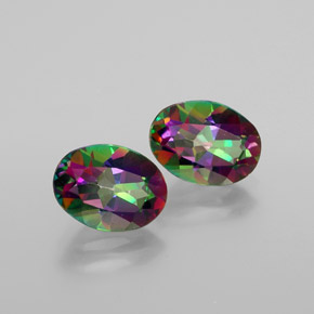 2.79 ct Multicolor Mystic Topaz Stone, Natural Mystic Topaz in Oval Facet Shape for Sale