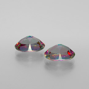 Mystic Topaz Gemstone in 8 x 6 mm (calibrated) Size for Sale, Mystic Topaz Stone in Multicolor Rainbow Color