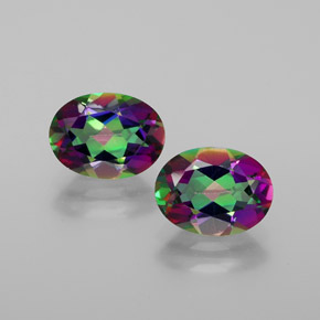 2.86 ct Multicolor Mystic Topaz Gemstone, Mystic Topaz Gem in Oval Facet Shape for Sale.