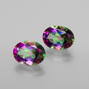 2.86 ct Multicolor Mystic Topaz Stone, Natural Mystic Topaz in Oval Facet Shape for Sale
