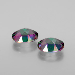 Mystic Topaz Gemstone in 8 x 6 mm (calibrated) Size for Sale, Mystic Topaz Stone in Multicolor Rainbow Color