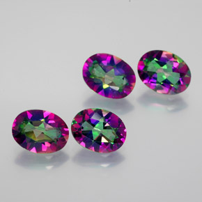 5.31 ct Multicolor Mystic Topaz Gemstone, Mystic Topaz Gem in Oval Facet Shape for Sale.