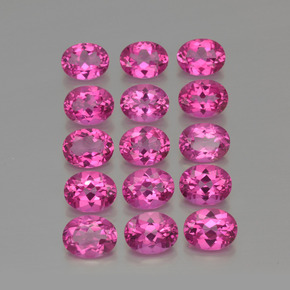 33.44 ct Pink Mystic Topaz Gemstone, Mystic Topaz Gem in Oval Facet Shape for Sale.