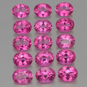 33.44 ct Pink Mystic Topaz Stone, Natural Mystic Topaz in Oval Facet Shape for Sale