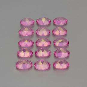 Mystic Topaz Gemstone in 9 x 7 mm (calibrated) Size for Sale, Mystic Topaz Stone in Purplish Pink Color