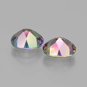 4.9ct (2 pcs) Rainbow Mystic Topaz Gems from Brazil