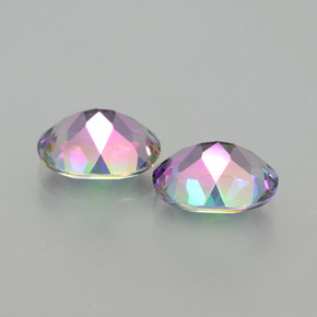 Mystic Topaz Gemstone in 9 x 7 mm (calibrated) Size for Sale, Mystic Topaz Stone in Rainbow Color