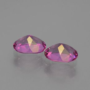Mystic Topaz Gemstone in 9 x 7 mm (calibrated) Size for Sale, Mystic Topaz Stone in Purplish Pink Color