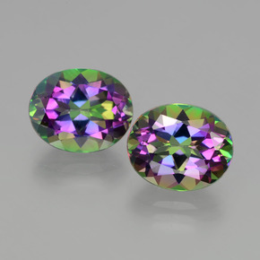 9.04 ct Multicolor Mystic Topaz Gemstone, Mystic Topaz Gem in Oval Facet Shape for Sale.