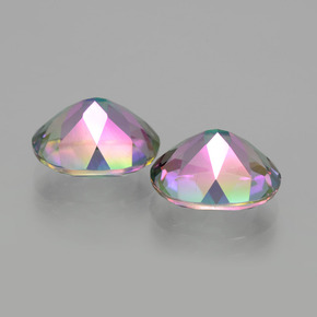 Mystic Topaz Gemstone in 11 x 9 mm (calibrated) Size for Sale, Mystic Topaz Stone in Rainbow Color