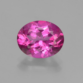 3.10 ct Pink Mystic Topaz Gemstone, Mystic Topaz Gem in Oval Facet Shape for Sale.