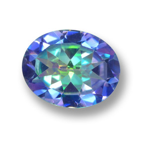 2.78 ct Multicolor Mystic Topaz Gemstone, Mystic Topaz Gem in Oval Facet Shape for Sale.