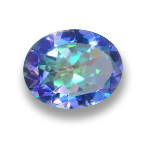 2.78 ct Multicolor Mystic Topaz Stone, Natural Mystic Topaz in Oval Facet Shape for Sale
