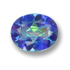 2.85 ct Multicolor Mystic Topaz Gemstone, Mystic Topaz Gem in Oval Facet Shape for Sale.