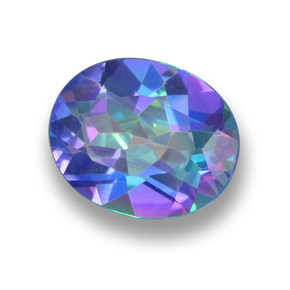 2.85 ct Multicolor Mystic Topaz Stone, Natural Mystic Topaz in Oval Facet Shape for Sale