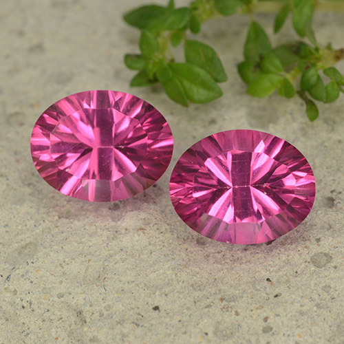 Deep Magenta Mystic Topaz Gem - 2.3ct Oval Concave Cut (ID: 482882)