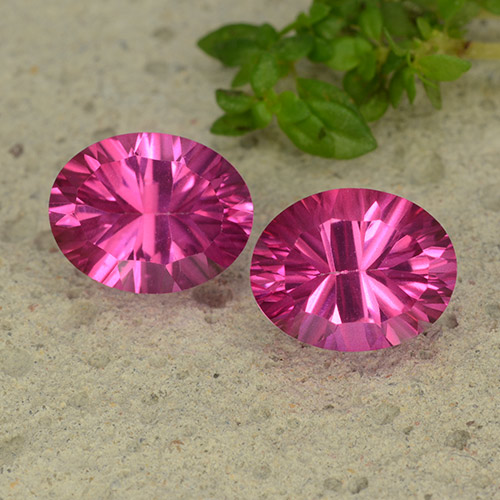 Dark Pink Mystic Topaz Gem - 2.3ct Oval Concave Cut (ID: 482886)