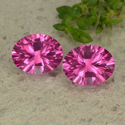 4.64 ct Pink Mystic Topaz, 9.2 x 7.3 mm Oval Concave Cut From Brazil, Photo A