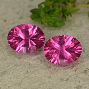 Dark Pink Mystic Topaz Gem - 2.2ct Oval Concave Cut (ID: 482888)