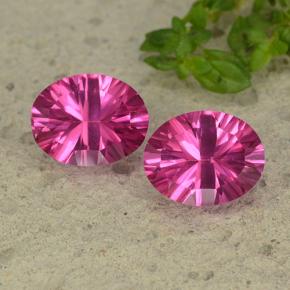 Dark Pink Мистический Топаз Камень - 2.2ct Овал с Вогнутой Огранкой (ID: 482889)
