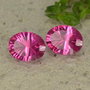 4.41 ctw Pink Mystic Topaz Stones, Natural Mystic Topaz in Oval Concave Cut Shape for Sale