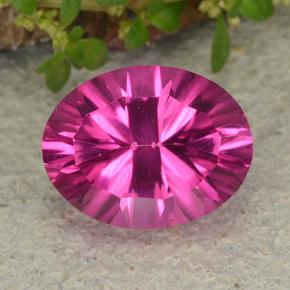Dark Pink Mystik Topas Edelstein - 2.3ct Oval Konkavschliff (ID: 482925)