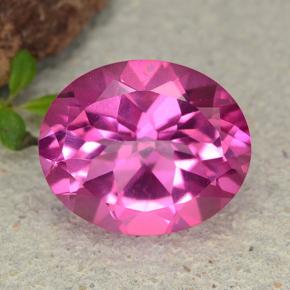 Medium-Dark Pink Mystic Topaz Gem - 5.4ct Oval Facet (ID: 482942)