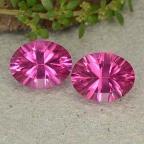 Dark Pink Mystic Topaz Gem - 2.2ct Oval Facet (ID: 482950)