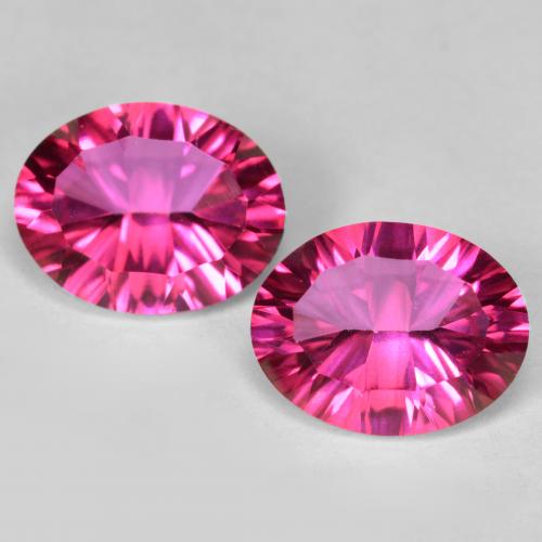 Hot Pink Mystic Topaz Gem - 2.2ct Oval Concave Cut (ID: 482954)