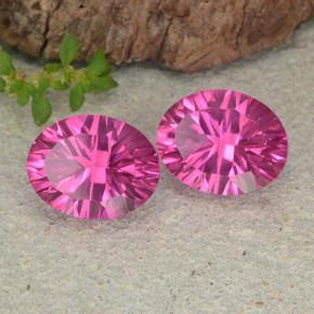 4.72 ctw Pink Mystic Topaz Stones, Natural Mystic Topaz in Oval Concave Cut Shape for Sale