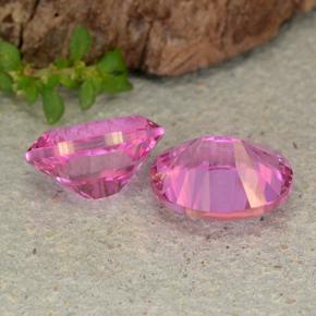 Mystic Topaz Gemstones in 9 x 7 mm (calibrated) Size for Sale, Mystic Topaz Stones in Deep Magenta Color
