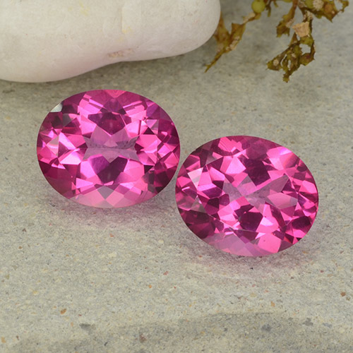 Dark Pink Mystic Topaz Gem - 5.7ct Oval Facet (ID: 482963)
