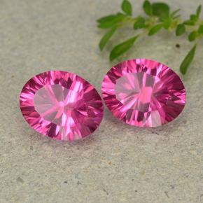 4.43 ctw Pink Mystic Topaz Stones, Natural Mystic Topaz in Oval Concave Cut Shape for Sale