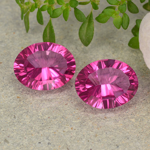 Hot Pink Mystic Topaz Gem - 2.1ct Oval Concave Cut (ID: 482999)
