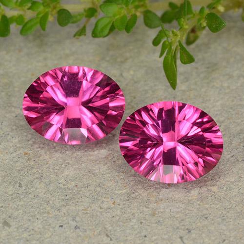 Dark Pink Mystic Topaz Gem - 2.2ct Oval Concave Cut (ID: 483001)