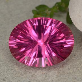 Deep Magenta Мистический Топаз Камень - 10.3ct Овал с Вогнутой Огранкой (ID: 483022)
