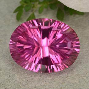 Deep Magenta Mystik Topas Edelstein - 10.7ct Oval Konkavschliff (ID: 483026)