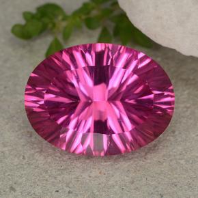 10.52 ct Pink Mystic Topaz Gemstone, Mystic Topaz Gem in Oval Concave Cut Shape for Sale.
